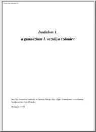 Dr. Osztovits Szabolcs - Irodalom I