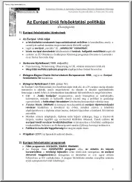 Az Európai Unió felsőoktatási politikája (összefoglaló)