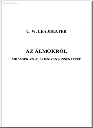 C. W. Leadbeater - Az álmokról -
