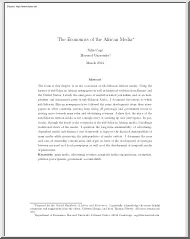 Julia Cagé - The Economics of the African Media