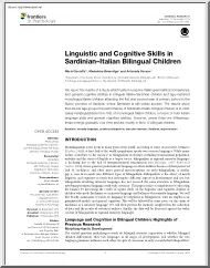 Garraffa-Beveridge-Sorace - Linguistic and Cognitive Skills in Sardinian Italian Bilingual Children