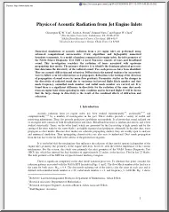 Tam-Parrish-Envia - Physics of Acoustic Radiation from Jet Engine Inlets