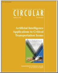 Artificial Intelligence Applications to Critical Transportation Issues