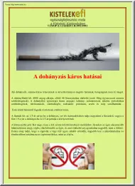 A dohányzás káros hatásai