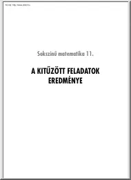 Fröhlich Lajos - Sokszínű matematika, 11. osztályos feladatok megoldással