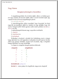Nagy Emma - Hangtani jelenségek a beszédben