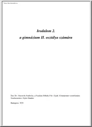 Dr. Osztovits Szabolcs - Irodalom II.