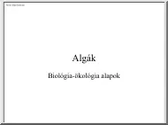 Algák, Biológia-ökológia alapok