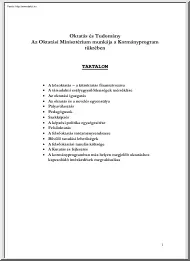 Az Oktatási Minisztérium munkája a kormányprogram tükrében