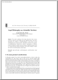 Jenő Szmodis - Legal Philosophy as a