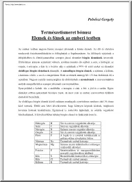 Pelsőczi Gergely - Elemek és fémek