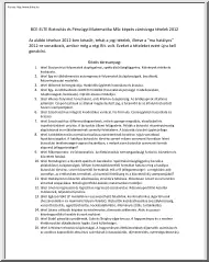 BCE-ELTE Biztosítás és Pénzügyi Matematika MSc képzés záróvizsga tételek 2012
