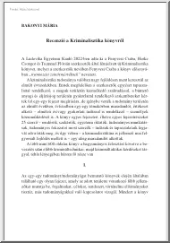 Bakonyi Mária - Recenzió a Kriminalisztika könyvről
