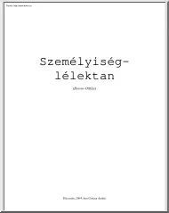 Boross Ottilia - Személyiséglélektan