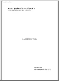 Reiter Kornél - Marketing terv