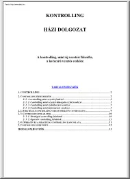 A kontrolling mint új vezetési filozófia, a korszerű vezetés eszköze