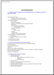 Élelmiszerismeret tételek