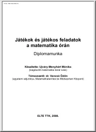 Ujváry-Menyhárt - Játékok és játékos feladatok a matematika órán