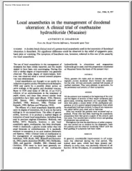 Anthony H. Grabham - Local Anaesthetics in the Management of Duodenal Ulceration, A Clinical Trial of Oxethazaine Hydrochloride, Mucaine