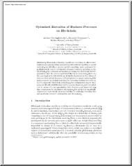 Banuelos-Ponomarev-Dumas - Optimized Execution of Business Processes on Blockchain