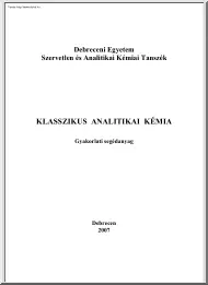 Klasszikus analitikai kémia