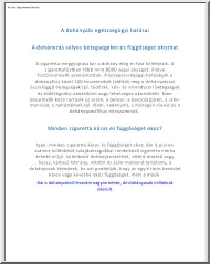 A dohányzás egészségügyi hatásai