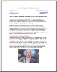 Abbas P. Grammy - The Economics of Mixed Martial Arts, Are Fighters Underpaid