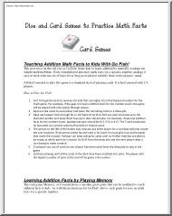 Dice and Card Games to Practice Math Facts, Card Games
