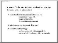 A folyóvíz felszínalkotó munkája
