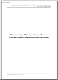 Anti-Money Laundering and Combating the Financing of Terrorism and Proliferation of Weapon of Mass Destruction Policy