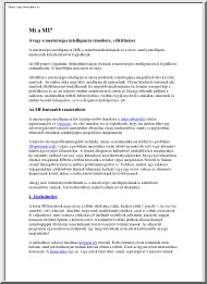 Mi a MI? - Mesterséges Intelligencia