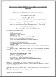 A mesterséges táplálás általános szempontjai, a posztagressziós szindróma