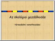 Az ökológiai gazdálkodás társadalmi vonatkozásai