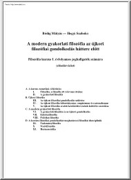 Bódig-Hegyi - A modern gyakorlati filozófia az újkori filozófiai gondolkodás háttere előtt