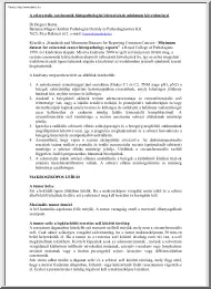 Dr. Bogner Barna - A colorectalis carcinomák histopathologiai leletezésének minimum követelményei