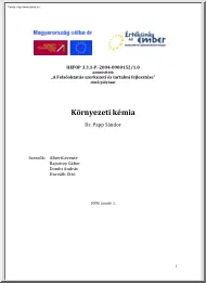 Dr. Papp Sándor - Környezeti kémia