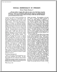 Helen Fisher Hohman - Social Democracy in Sweden