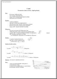 Geometria elnevezések, alapfogalmak