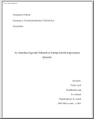 Farkas Anett - Az Amerikai Egyesült Államok és Európa közötti kapcsolatok elemzése