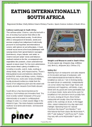 Eating Internationally, South Africa