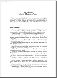 Law of Georgia on Safety of Dangerous