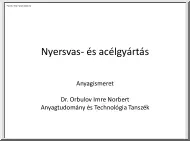 Dr. Orbulov Imre Norbert - Nyersvas-és