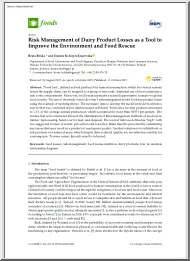 Risk Management of Dairy Product Losses as a Tool to Improve the Environment and Food Rescue