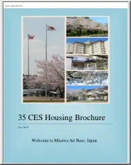 35 CES Housing Brochure, Welcome to Misawa Air Base, Japan