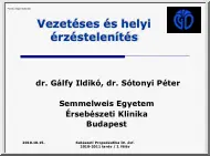Vezetéses és helyi érzéstelenítés