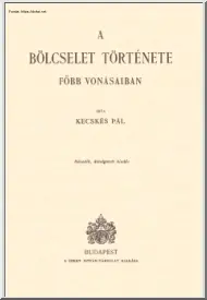 Kecskés Pál - A bölcselet