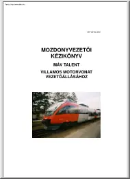 Mozdonyvezetői kézikönyv villamos