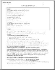 Bare bones JavaScript example