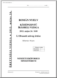 Román nyelv középszintű írásbeli