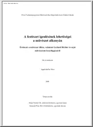 Appelshoffer Péter - A festészet igenlésének lehetőségei a művészet alkonyán